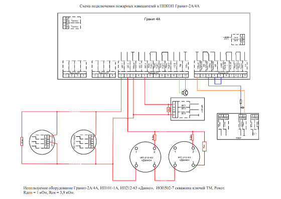 Гранит 8 прибор приемно контрольный охранно пожарный схема подключения